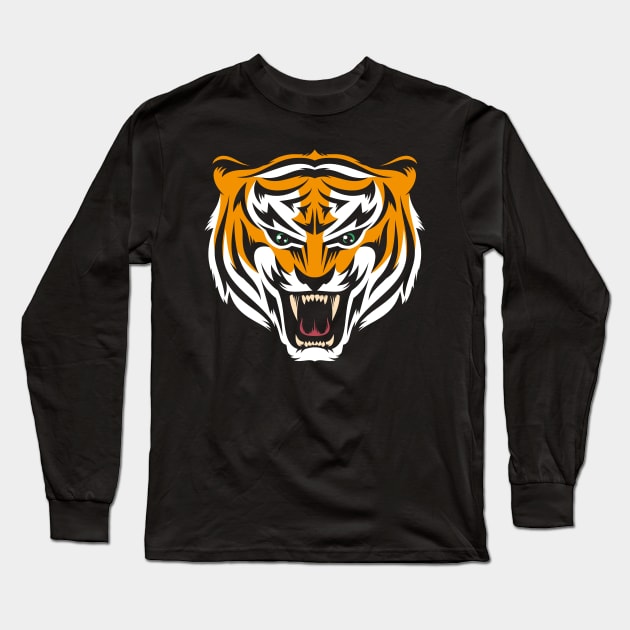 Tiger Head mascot Long Sleeve T-Shirt by Agor2012